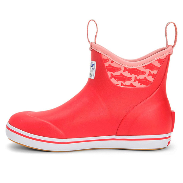 product variation Open Box (Damaged package): XTRATUF Women's Ankle Deck Salmon Sister, Color: Red / Sockeye Salmon, Size: 5 (XWAB-6KS-RED-050) image