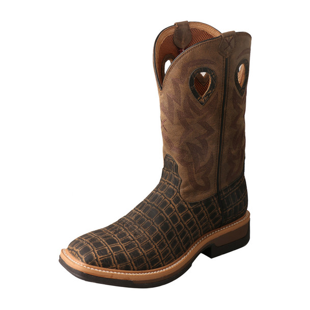 product variation Open Box (Damaged package): TWISTED X Men's Lite Cowboy Workboot, Color: Cayman Print/Bomber, Size: 9.5, Width: EE (MLCA003-9.5-EE0 image