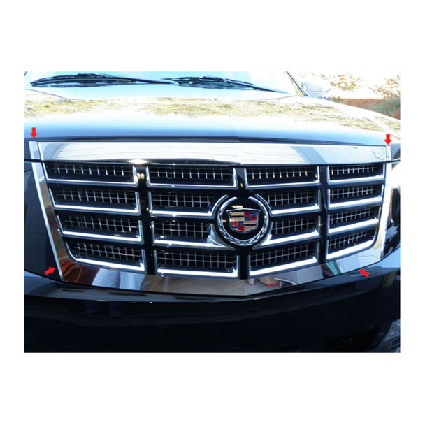 product variation QAA Fits Cadillac Escalade 2007-2014 4 piece Stainless Steel Front Grille Accent Trim (SG47255) image
