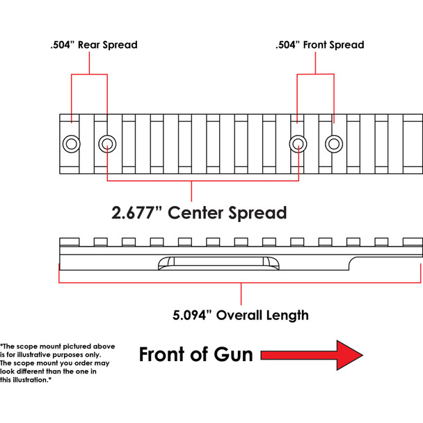 product variation EVOLUTION GUN WORKS HD Bergara BMR 0 Moa Picatinny Rail (80250) image