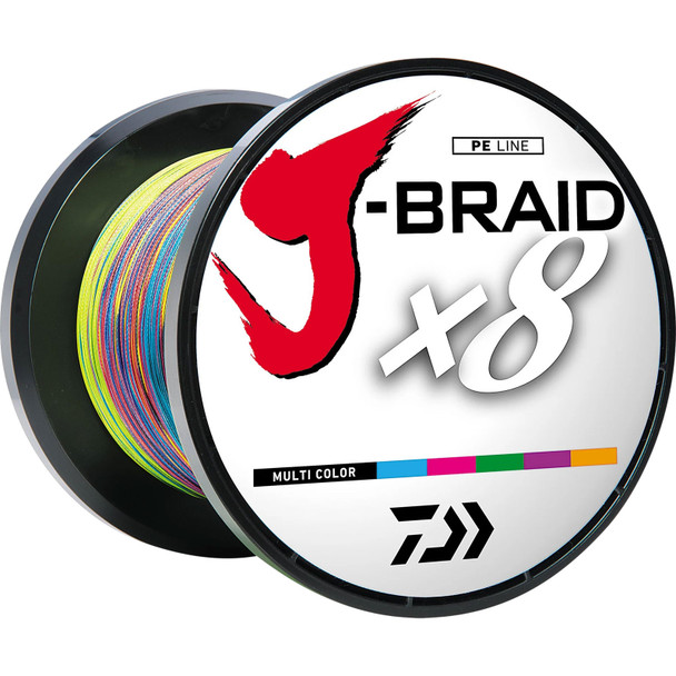 product variation DAIWA J-Braidx8 500yd Filler Spool Multi-Color 50lb Braided Line (JB8U150-500MU) image