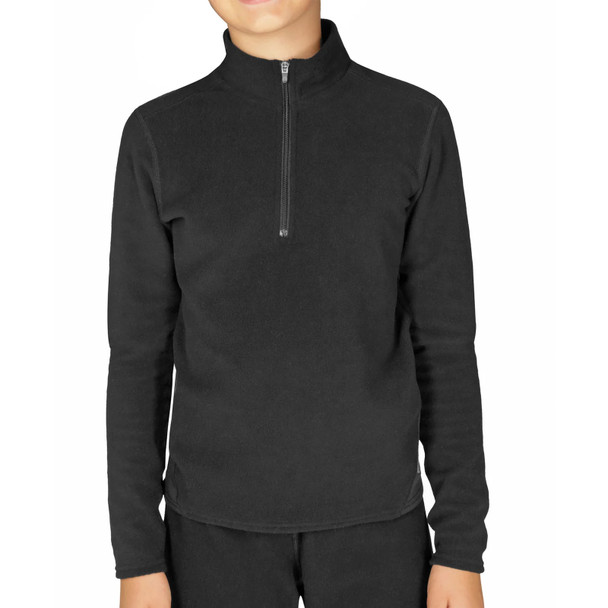 product variation HOT CHILLYS Youth La Montana Black/Black Zip Top (HC9565-103) image