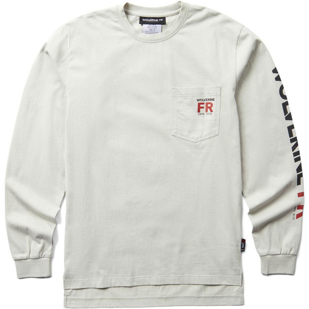 product variation WOLVERINE Men's FR Graphic Tee Smoke Long Sleeve Work Shirt (W1211470-022) image