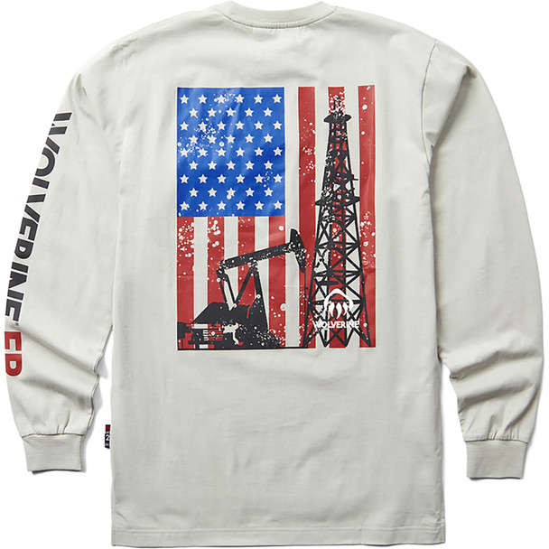 product variation WOLVERINE Men's FR Graphic Tee Smoke Long Sleeve Work Shirt (W1211470-022) image