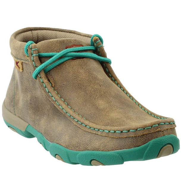 product variation Open Box (Damaged package): TWISTED X Women's Driving Moccasins, Color: Bomber/Turquoise, Size: 9.5, Width: W (WDM0020-9.5-W0 image