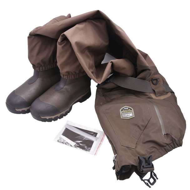 product variation Open Box (Great condition, limited use): DRAKE Uninsulated Guardian Elite HND Front Zip Wader, Color: Green Timber, Size: L/11 (DF2400-GTB-LRG11) image