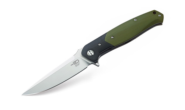 product variation BESTECH KNIVES Swordfish 3.94in D2 Satin Blade Black/Green G10 Folding Knife (BG03A) image