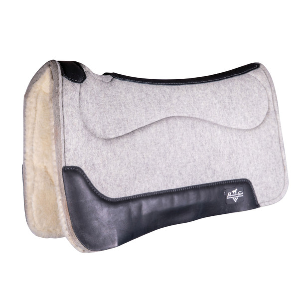 product variation PROFESSIONAL'S CHOICE Precision Relief Felt Gray Merino Wool Bottom 29x30in Saddle Pad (PRFBD-GRY) image