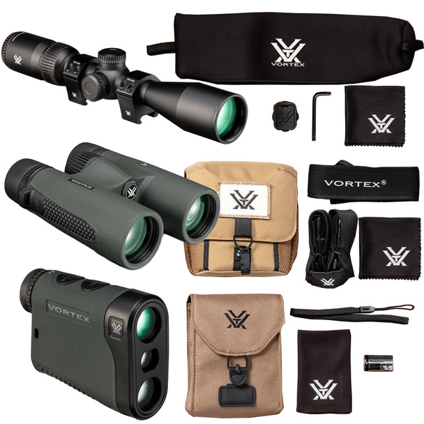 product variation Triumph HD 3-9x40 Riflescope w/ Triumph HD 10x42 Binoculars & Triumph HD 850 Laser Rangefinder image