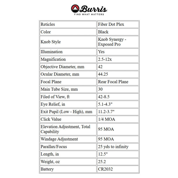 product variation Illuminated Fiber Dot Plex Reticle image