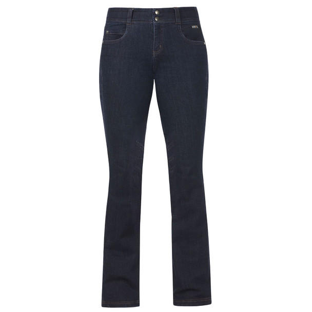 product variation KERRITS Women's Stretch Denim Silicone Knee Patch Bootcut Regular Denim Riding Pant (50463DENIM) image