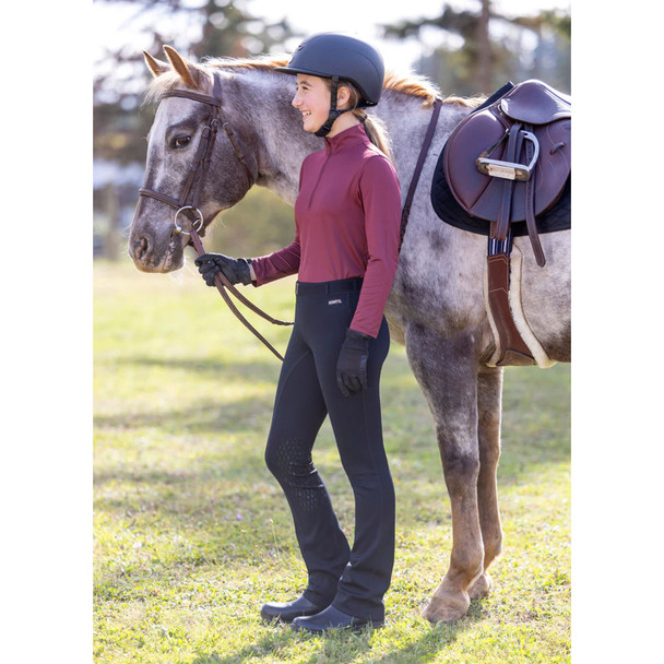 product variation KERRITS Kids Coolcore Silicone Knee Patch Bootcut Black Riding Pant (60567BLK) image