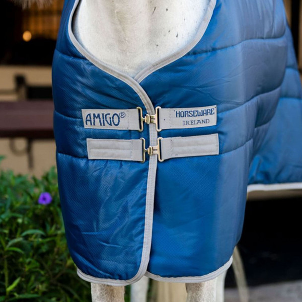 product variation HORSEWARE IRELAND Amigo Ripstop Insulator Navy/Titanium Gray Pony Stable 100g Blanket (ABREB2-BJJ0) image