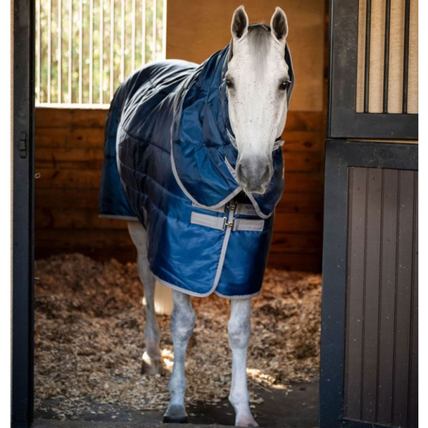 product variation HORSEWARE IRELAND Amigo Ripstop Insulator Plus Navy/Titanium Gray Pony Stable 200g Blanket (ABRGB4-BJJ0) image