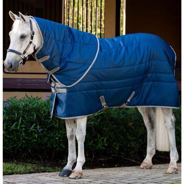 product variation HORSEWARE IRELAND Amigo Ripstop Insulator Plus Navy/Titanium Gray Pony Stable 200g Blanket (ABRGB4-BJJ0) image