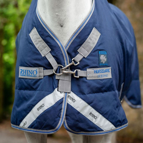 product variation HORSEWARE IRELAND Rhino Plus Navy/Titanium Gray/Classic Blue 250g Pony Turnout (AKBP92-BJD0) image