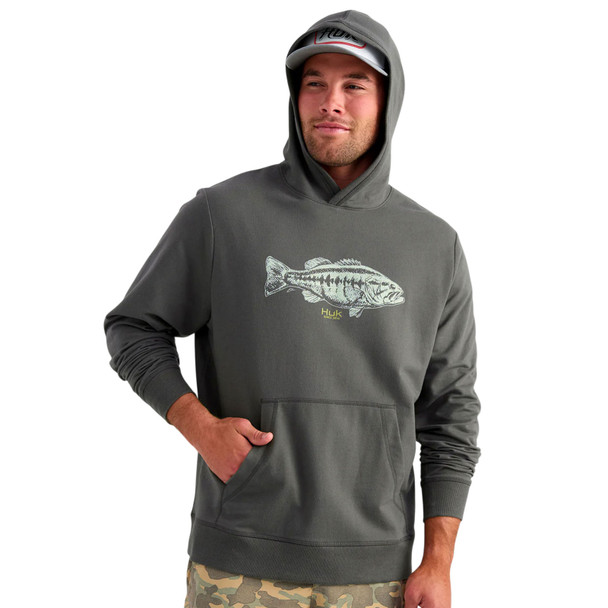 product variation HUK Men's Edisto KC Back to Basics Terry Dark Shadow Hoodie (H1300139-060) image