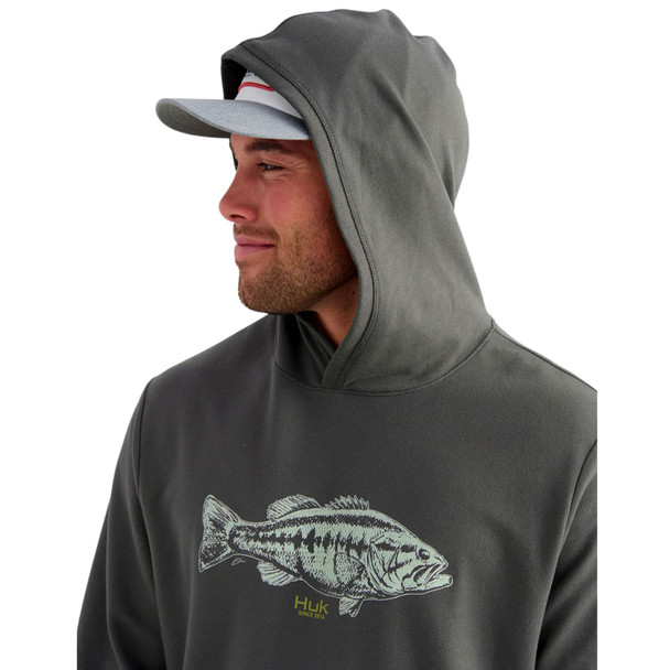 product variation HUK Men's Edisto KC Back to Basics Terry Dark Shadow Hoodie (H1300139-060) image