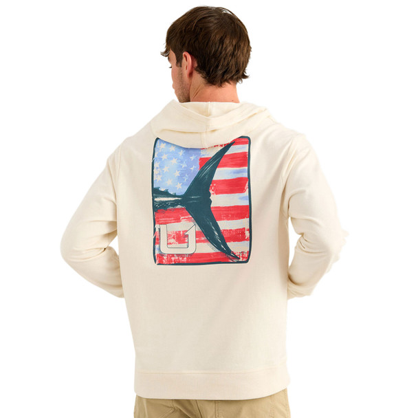 product variation HUK Men's Edisto KC Americana Terry Egret Hoodie (H1300140-106) image