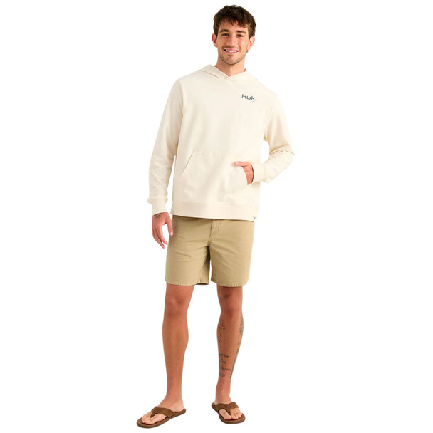 product variation HUK Men's Edisto KC Americana Terry Egret Hoodie (H1300140-106) image