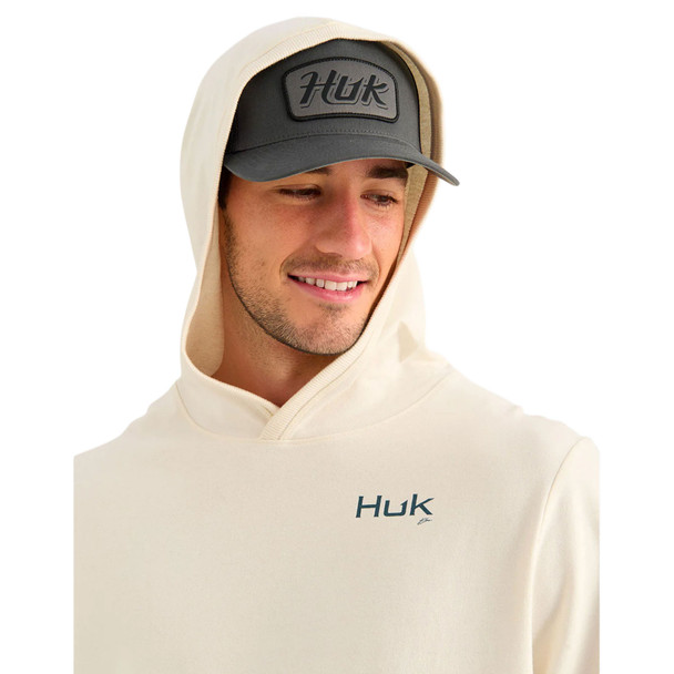 product variation HUK Men's Edisto KC Americana Terry Egret Hoodie (H1300140-106) image