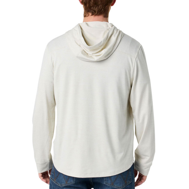 product variation HUK Men's Watershed Hooded Silver Birch Heather LS Shirt (H1500255-195) image