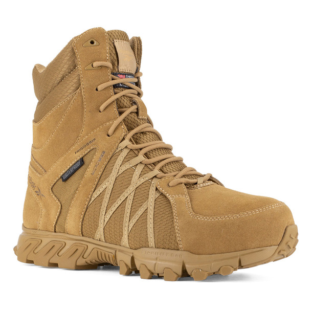 product variation REEBOK Men's 8in Trailgrip Waterproof Insulated Coyote Tactical Boots with Side Zipper (RB3461) image