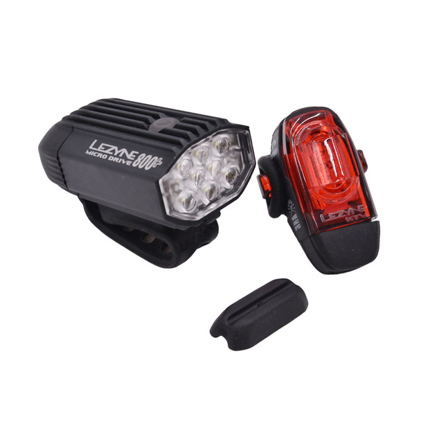 product variation Open Box (Great condition, limited use): LEZYNE Micro Drive 800+ Bike Light With KTV Drive Pro+ Pair Satin Black Bike Light (1-LED-2P-V1537) image