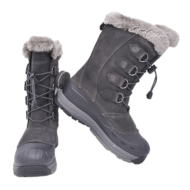 product variation Open Box (Great condition, limited use): BAFFIN Women's Chloe Winter Boots, Color: Charcoal, Size: 10 (4510-0185-CAR-10) image