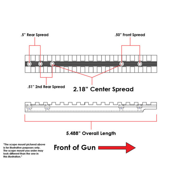 product variation EVOLUTION GUN WORKS Knight Bolt Action Muzzleloader 20 MOA Picatinny Scope Base (46402) image