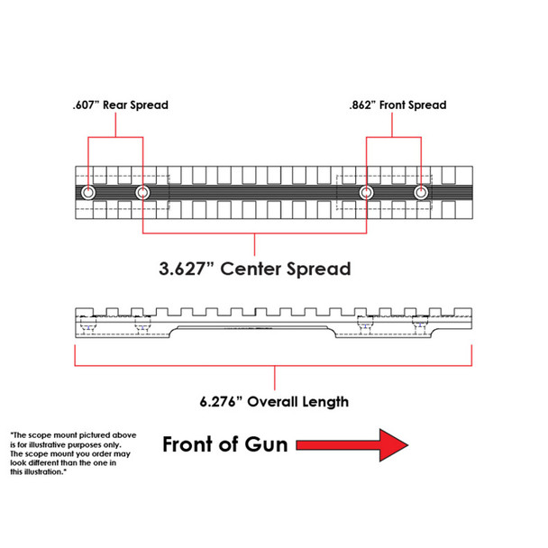 product variation EVOLUTION GUN WORKS Remington 700 Short Action Silver 20 MOA Picatinny Rail Scope Base (40012) image