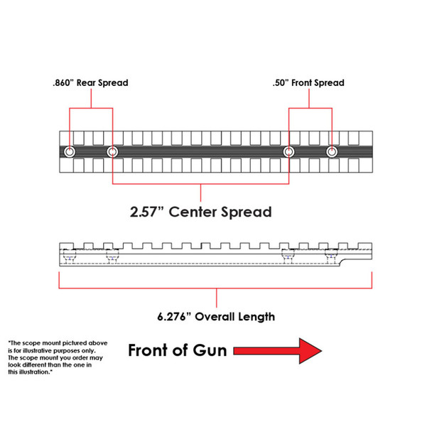 product variation EVOLUTION GUN WORKS Ruger 10/22 30 MOA Black Picatinny Rail (46103) image