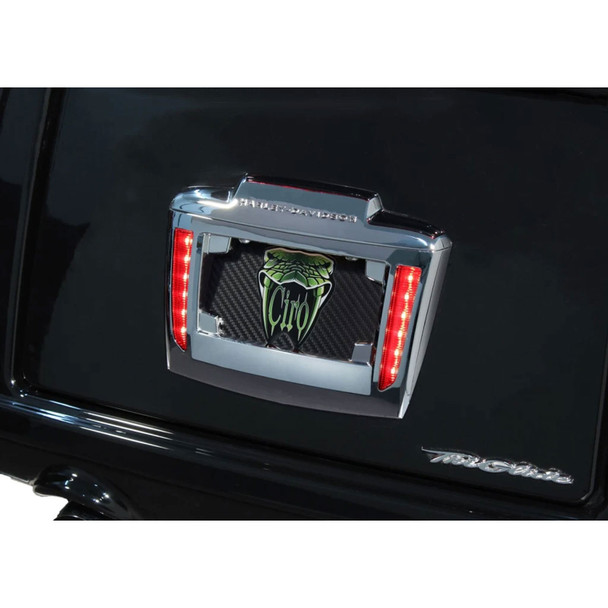 product variation CIRO Chrome Lighted License Plate Frame for Tri Glide (40080) image