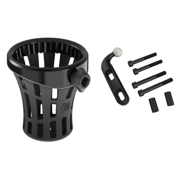 product variation CIRO Gen 2 Goldstrike Big Ass Black Drink Holder with Perch Mount for Gold Wing and Metric Bikes (59911) image