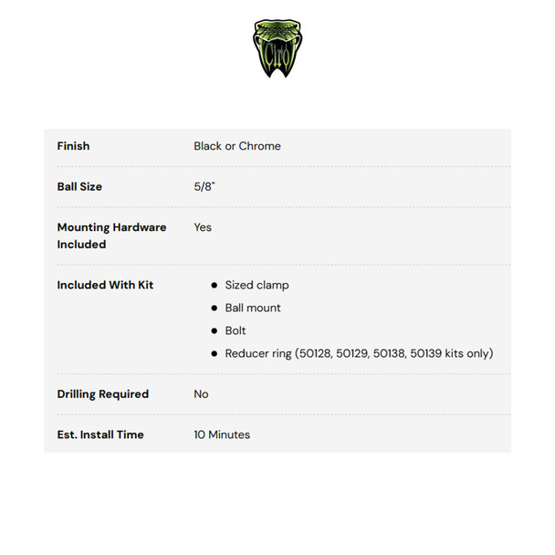 product variation Gen 2, 1-1/2" (1.5") only clamp | chrome image