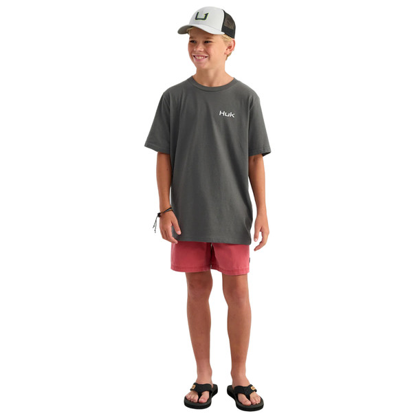 product variation HUK Kid's Salute Dark Shadow Short Sleeve Shirt (H7100070-060) image