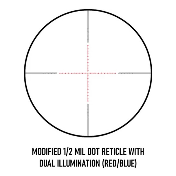 product variation KONUS Diablo 6-24x50mm 1/2 Mil Dot Illuminated Reticle Riflescope (7173) image