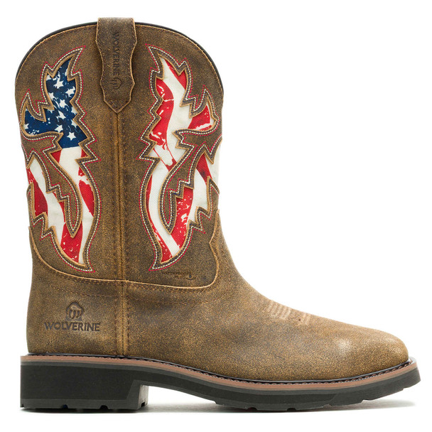 product variation WOLVERINE Men's Rancher Waterproof Steel-Toe Pull-On Wellington Brown Work Boots (W261047) image