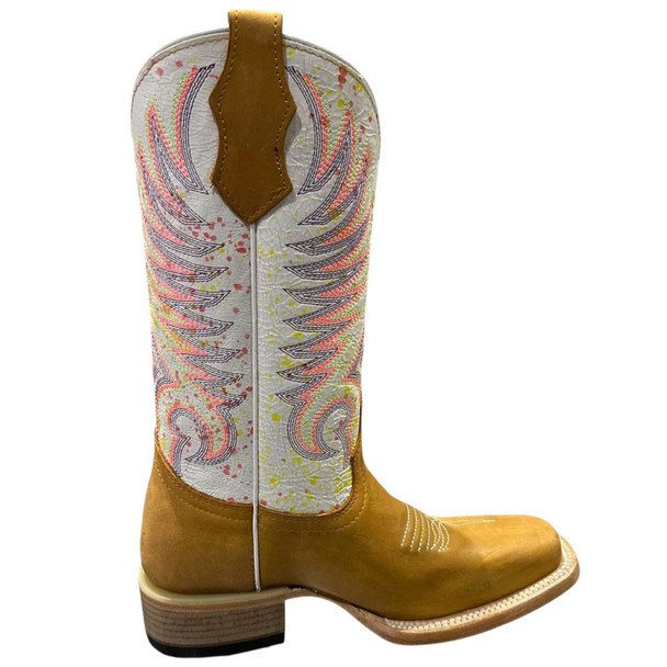 product variation CORRAL Teens Circle G Embroidery Square Toe Tan/White Boots (J7125-TN) image
