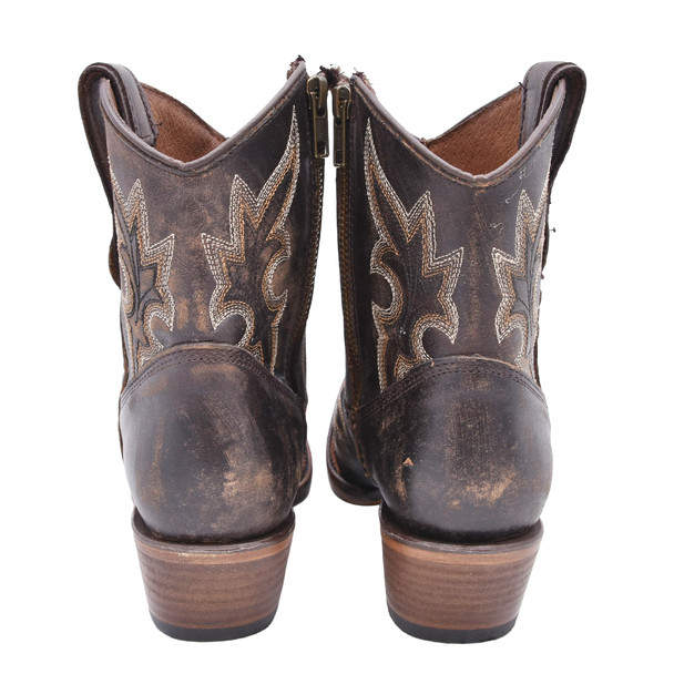 product variation Open Box (Great condition, limited use): CORRAL Ld Black/Brown Embroidery & Zipper Ankle Boot, Size: 9.5, Width: M (L5917-M-9.5) image
