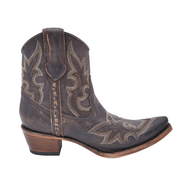 product variation Open Box (Great condition, limited use): CORRAL Ld Black/Brown Embroidery & Zipper Ankle Boot, Size: 9.5, Width: M (L5917-M-9.5) image