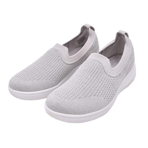 product variation Open Box (Great condition, limited use): FITFLOP Super-Q Knit Slip-Ons, Color: Arctic Grey/Silver, Size: 7.5 (JM2-B93-055) image