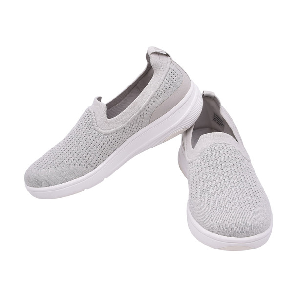 product variation Open Box (Great condition, limited use): FITFLOP Super-Q Knit Slip-Ons, Color: Arctic Grey/Silver, Size: 7.5 (JM2-B93-055) image