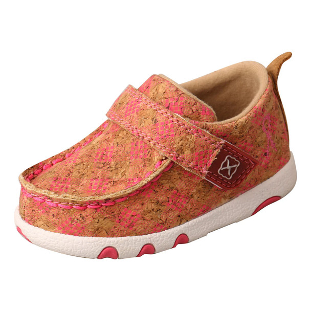 product variation TWISTED X Infant's Driving Moc Tan/Pink Casual Shoes (ICA0018) image