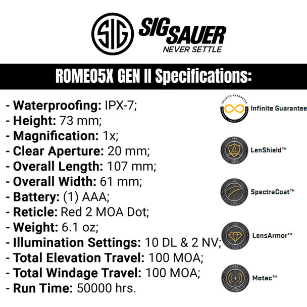 product variation SIG SAUER Romeo5X Gen II Rose 1x20mm Rifle Red Dot Reflex Sight (SOR5X171) image