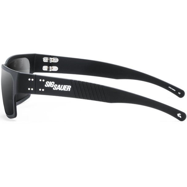 product variation GATORZ EYEWEAR Delta Sig Sauer Black with Black Logo/Smoke Polarized Sunglasses (GZ-50-061) image