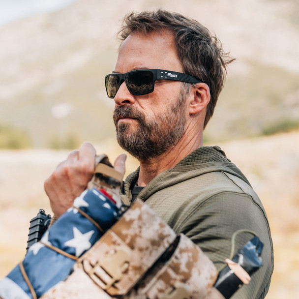 product variation GATORZ EYEWEAR Delta Sig Sauer Black with Black Logo/Smoke Polarized Sunglasses (GZ-50-061) image