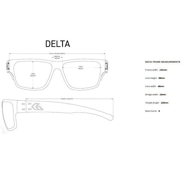 product variation GATORZ EYEWEAR Delta Sig Sauer Black with Black Logo/Smoke Polarized Sunglasses (GZ-50-061) image