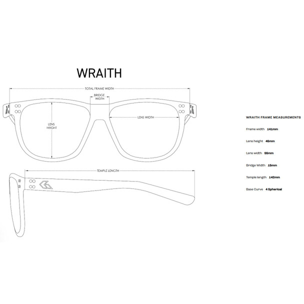 product variation GATORZ EYEWEAR Wraith Black With Engraved Logo/Smoke Optimized Polarized Sunglasses (GZ-57-533) image