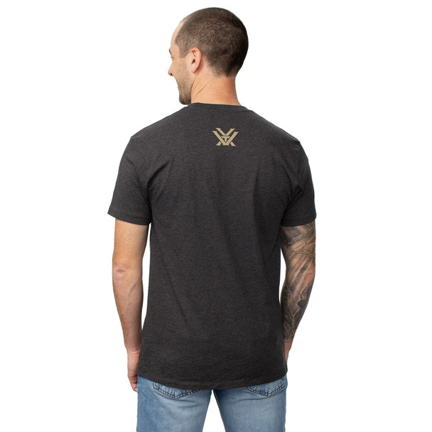 product variation VORTEX Men's Mossy Oak Bottomland Camo Logo Charcoal Heather Short Sleeve T-Shirt (126-33-CHH) image